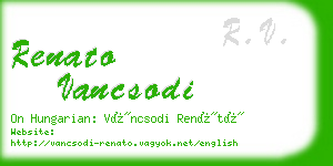 renato vancsodi business card